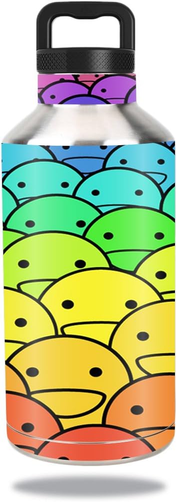 MightySkins Skin Compatible with Ozark Trail Water Bottle 64 oz wrap Cover Sticker Skins Rainbow Explosion
