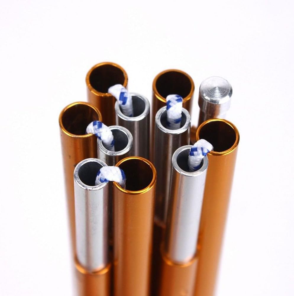 Aluminum Tent Poles Replacement,2 Pack 11.8 ft 7001 Alloy Bar Preassembled Tent Pole Accessories for Hiking Camping Supporting Rod Repair Kit