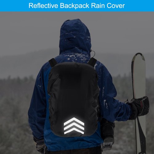 PATIKIL 18-30L Waterproof Rucksack Cover, Non-Slip Backpack Rain Cover for Travel, Hiking, Camping, Climbing, S, Black Arrow