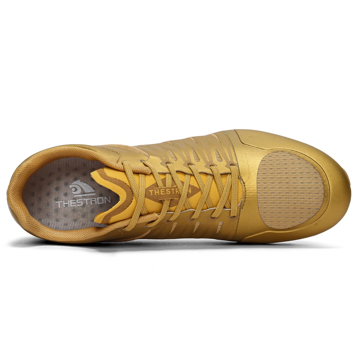 ZAKEY Mens Womens Track and Field Shoes Spikes Track Race Jumping Sneakers Professional Running Nail Spikes Shoes for Kid(37,Gold)
