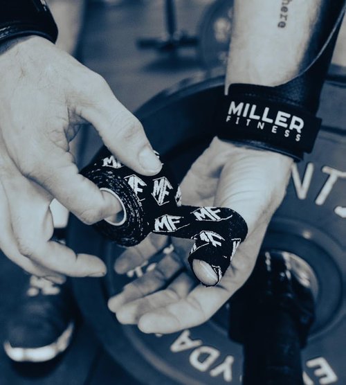 Miller Fitness Weightlifting Grip Tape - Stretchy Athletic Tape for Weight Lifting, Crossfit, Gymnastics - Thumb, Wrist & Finger Protection