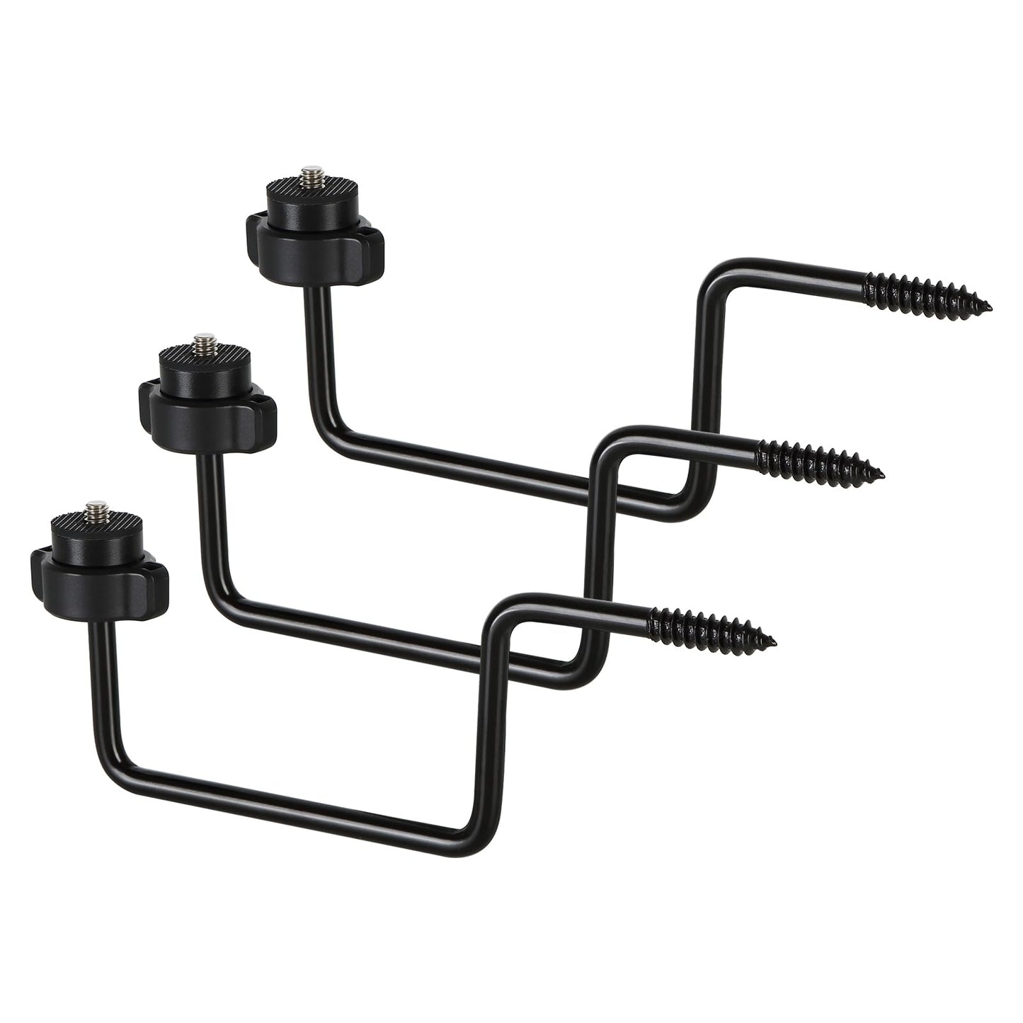 Aifiuroo 3 Pack Trail Camera Mount, 360 Swivel Adjustable Durable Steel Construction Camera Tree Mount Screw in Holder for Hunting, Excellent Material and Easy to Install