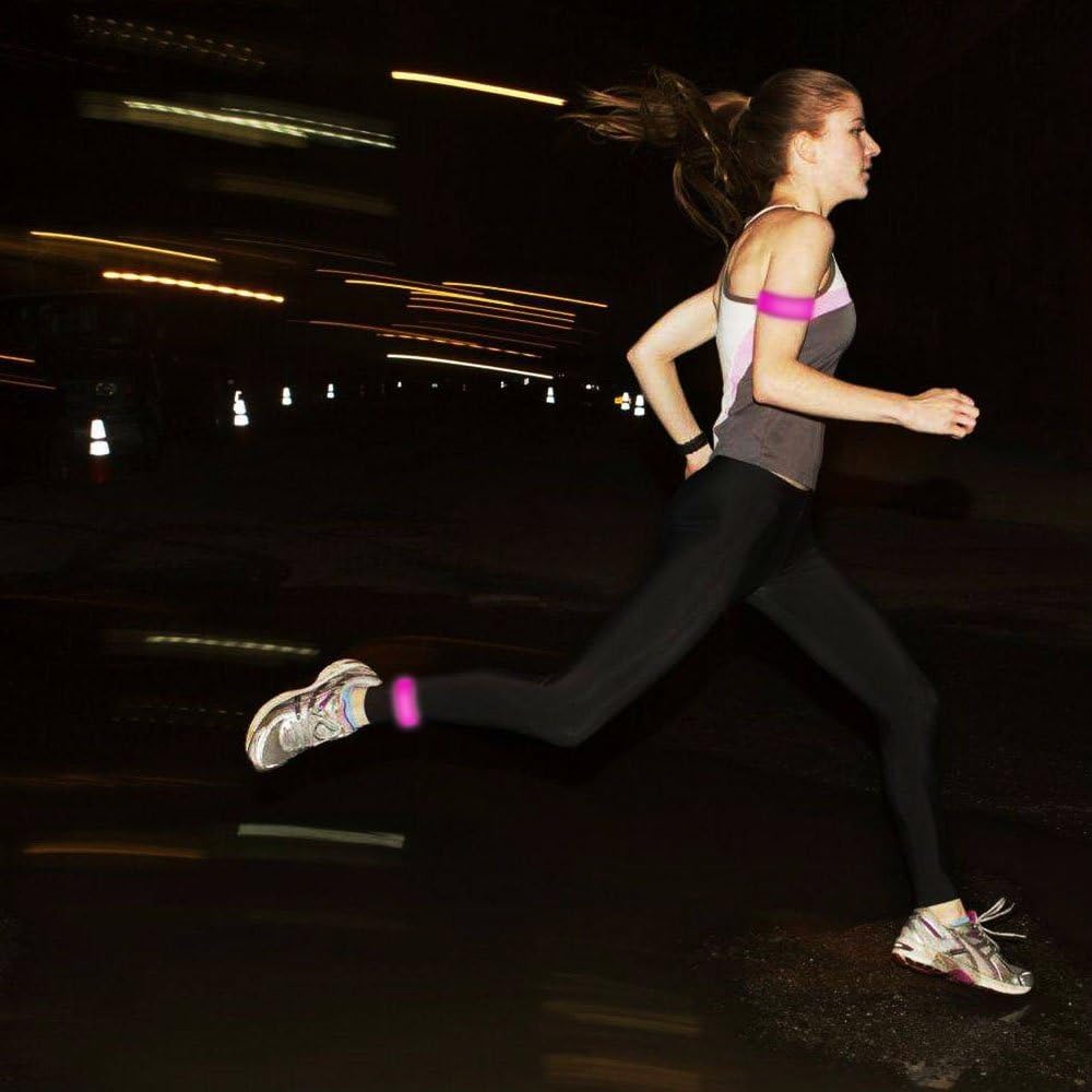 Fashion&cool LED Slap Band, USB Rechargeable Light Up Sport Armband, Glow in The Dark Adjustable Bracelets for Men&Women, Night Safety Lights for Running, Jogging Cycling, Hiking