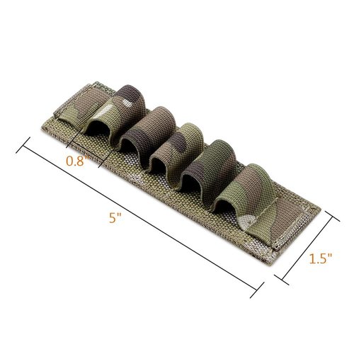 KRYDEX Chemlight Battery Holder Shot Shell Tray Pen Elastic Storage 5 Cells Hook & Loop Light Glow Stick Panel (Camo)
