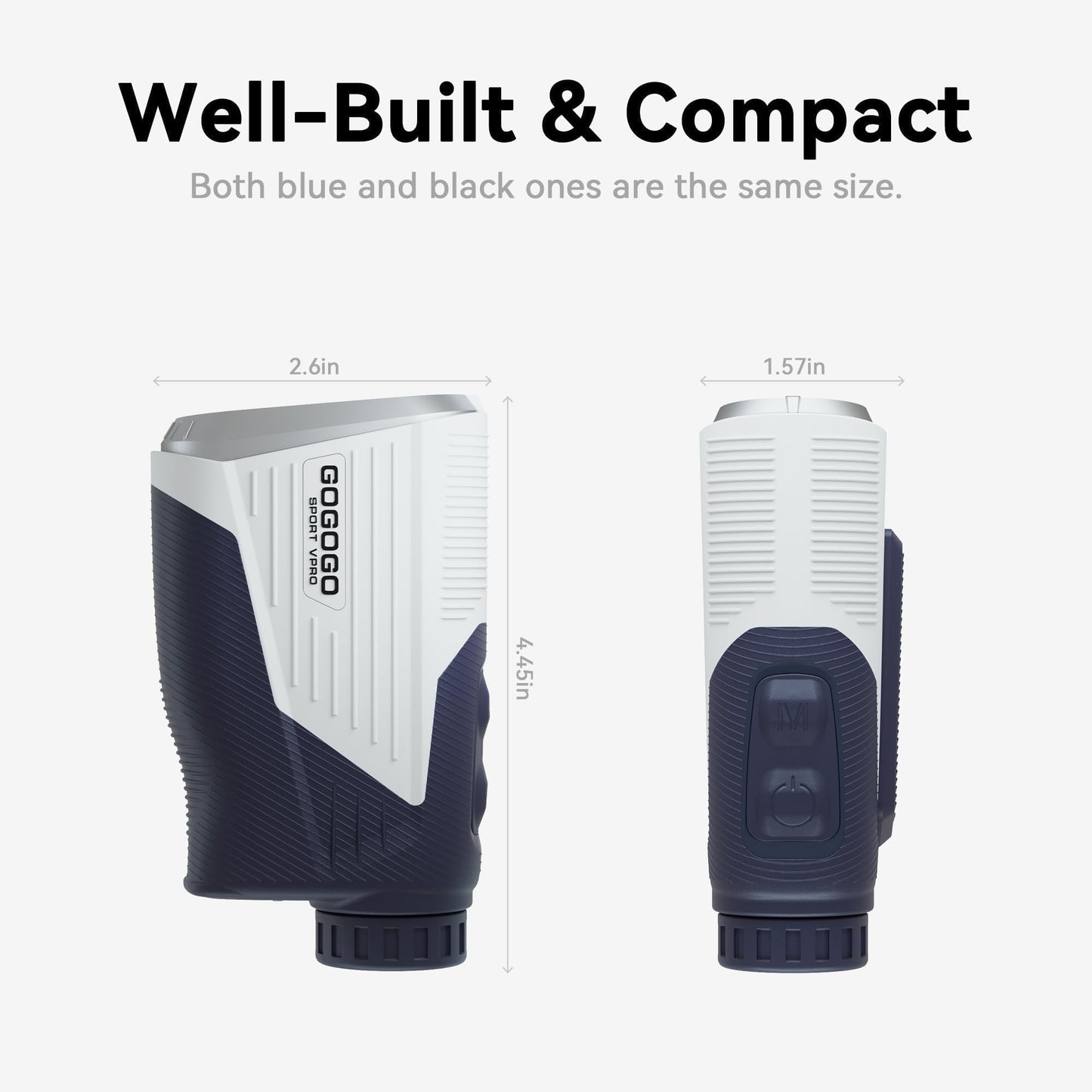 Gogogo Sport Vpro Golf Hunting Range Finder 2500 Yards Laser Rangefinder ZeroIn Disc Golfing with Slope Magnet (Black)