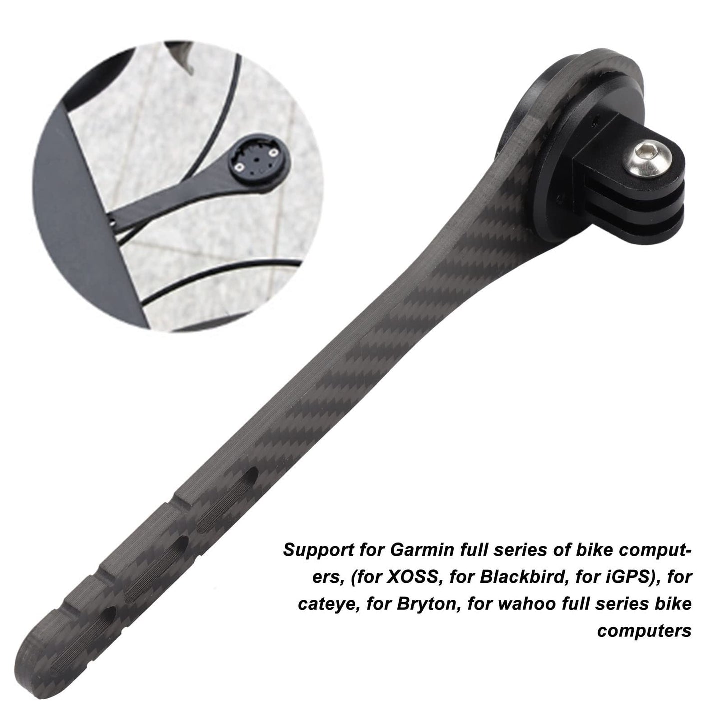Computer Mount, Out Front Computer Mount Carbon Fiber Cycling Handlebar Extended Mount for for for
