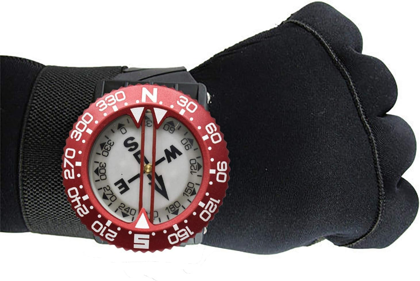 Scuba Choice Diving Deluxe Wrist Compass – 2.3” Display, Accurate Underwater Navigation, 15” Strap, Depth Rated 80m, 25° Tilt, Durable -5°C to 55°C, Made in Taiwan