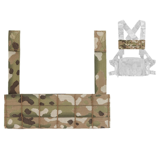AZB Tactical Micro Front Panel for D3CRM MK4 Vest Chest Rig, Tactical Phone EUD Bridge MOLLE Panel, Chest Rig Expansion