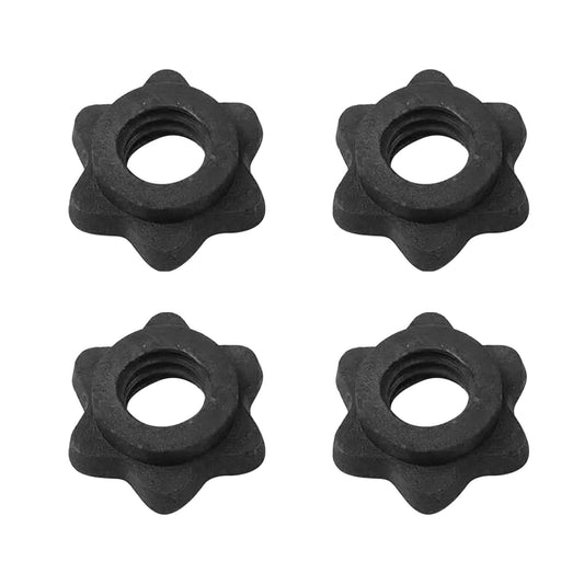 4Pack Spinlock Collars,Dumbbell Hex Nut, Dumbbell Rod Nut,1 Inch Standard Barbell Screw Collar,No-nslip Barbell Screw Collar for Dumbell Weight Lifting Fitness Training(black,Size:2.5cm/0.98inch)