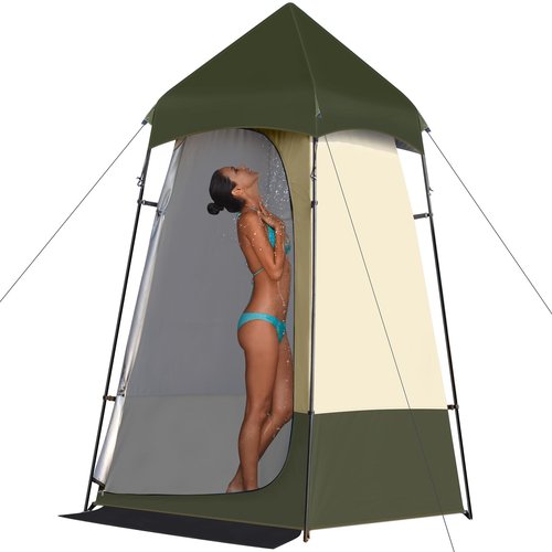 Leader Accessories 6.9 FT Portable Camping Shower Tent Outdoor Changing Room Privacy Tent for Camping, Toilet, Shower(Green)