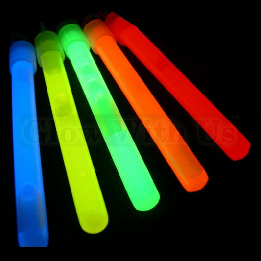 Glow Sticks Bulk Wholesale, 50 4” Blue Glow Stick Light Sticks. Bright Color, Kids Love Them! Glow 8-12 Hrs, 2-Year Shelf Life, Sturdy Packaging, GlowWithUs Brand
