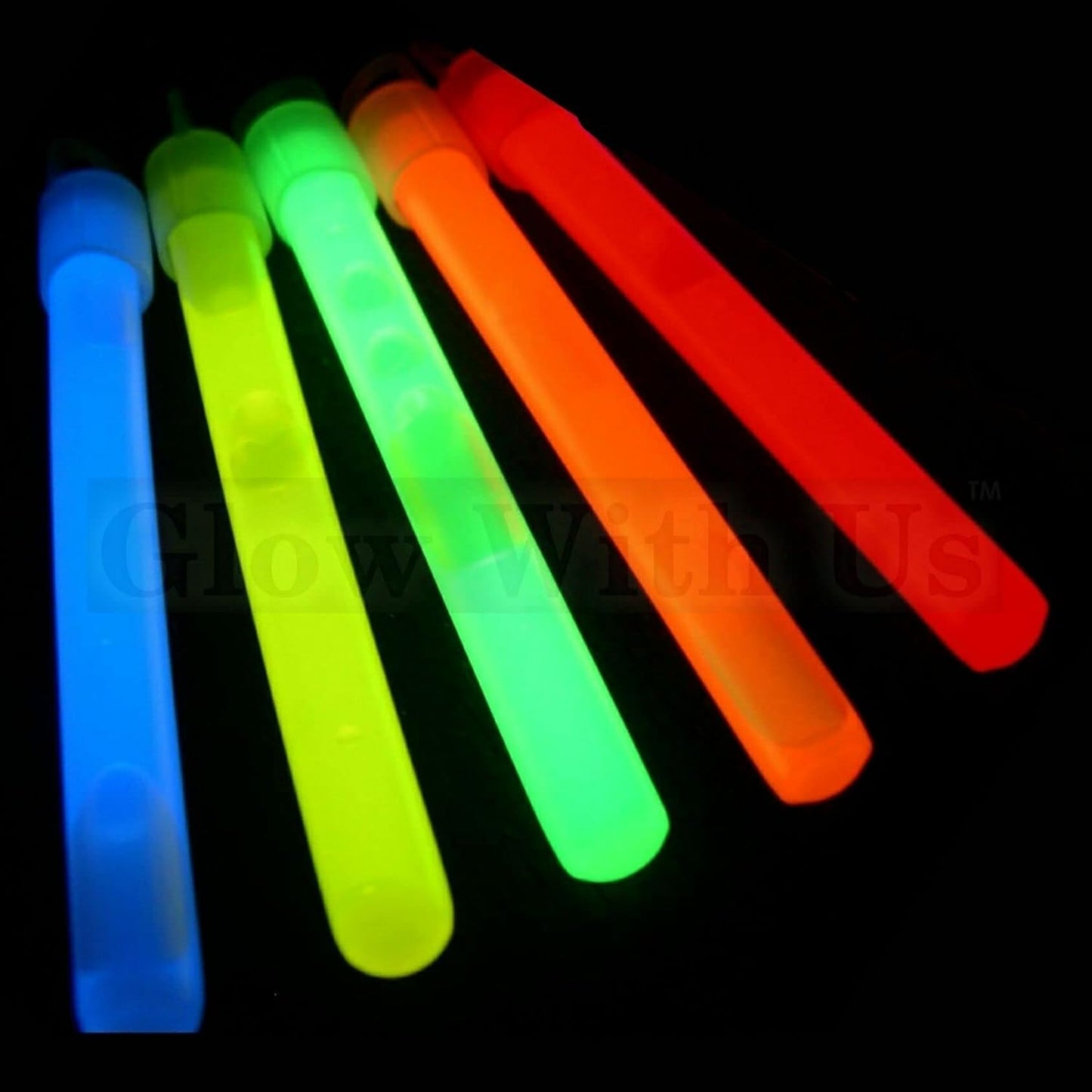 Glow Sticks Bulk Wholesale, 50 4” Blue Glow Stick Light Sticks. Bright Color, Kids Love Them! Glow 8-12 Hrs, 2-Year Shelf Life, Sturdy Packaging, GlowWithUs Brand