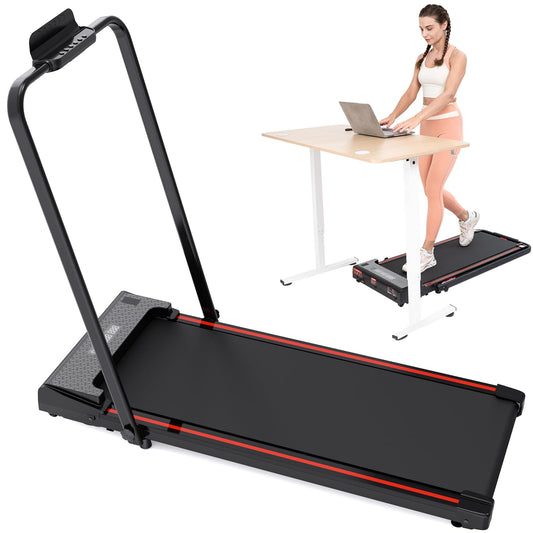 CITYSPORTS Folding Treadmill, 2 in 1 Folding Treadmill, Under Desk Folding Treadmill, Foldable Walking Pad with Handler, Running Treadmill