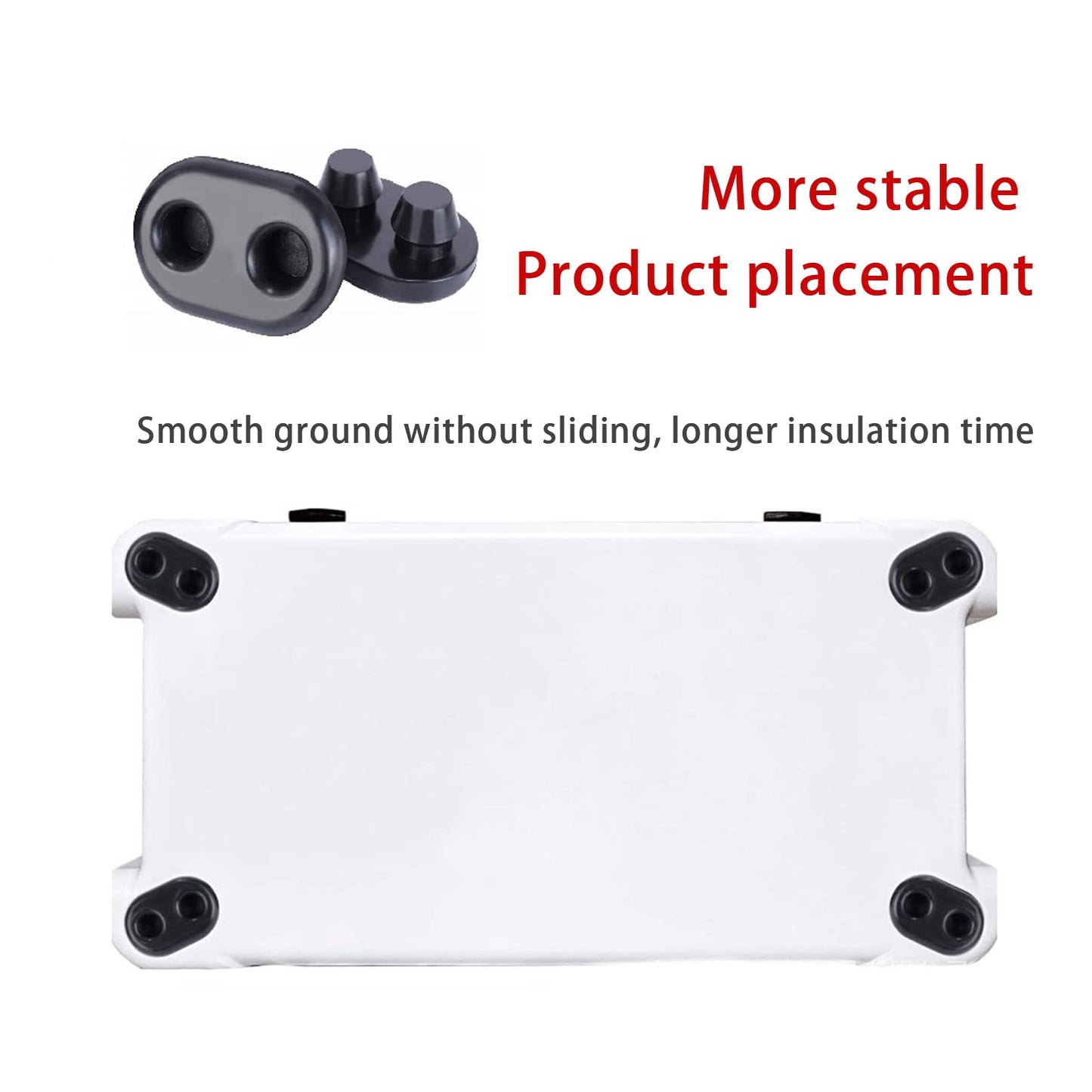 EVKILKJS 2PCS Cooler Feet,Non-Slip Rubber Cooler Feet Replacement,Compatible with YETI and RTIC Coolers 45qt 65qt 110qt 145qt,Durable Thickened Rubber Feet Prevent Sliding Protective Cooler