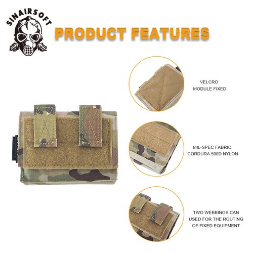 SINAIRSOFT Tactical Helmet Pouch Removable Gear Battery Pouch,Fast Helmet Accessories Utility Counterweight Bag
