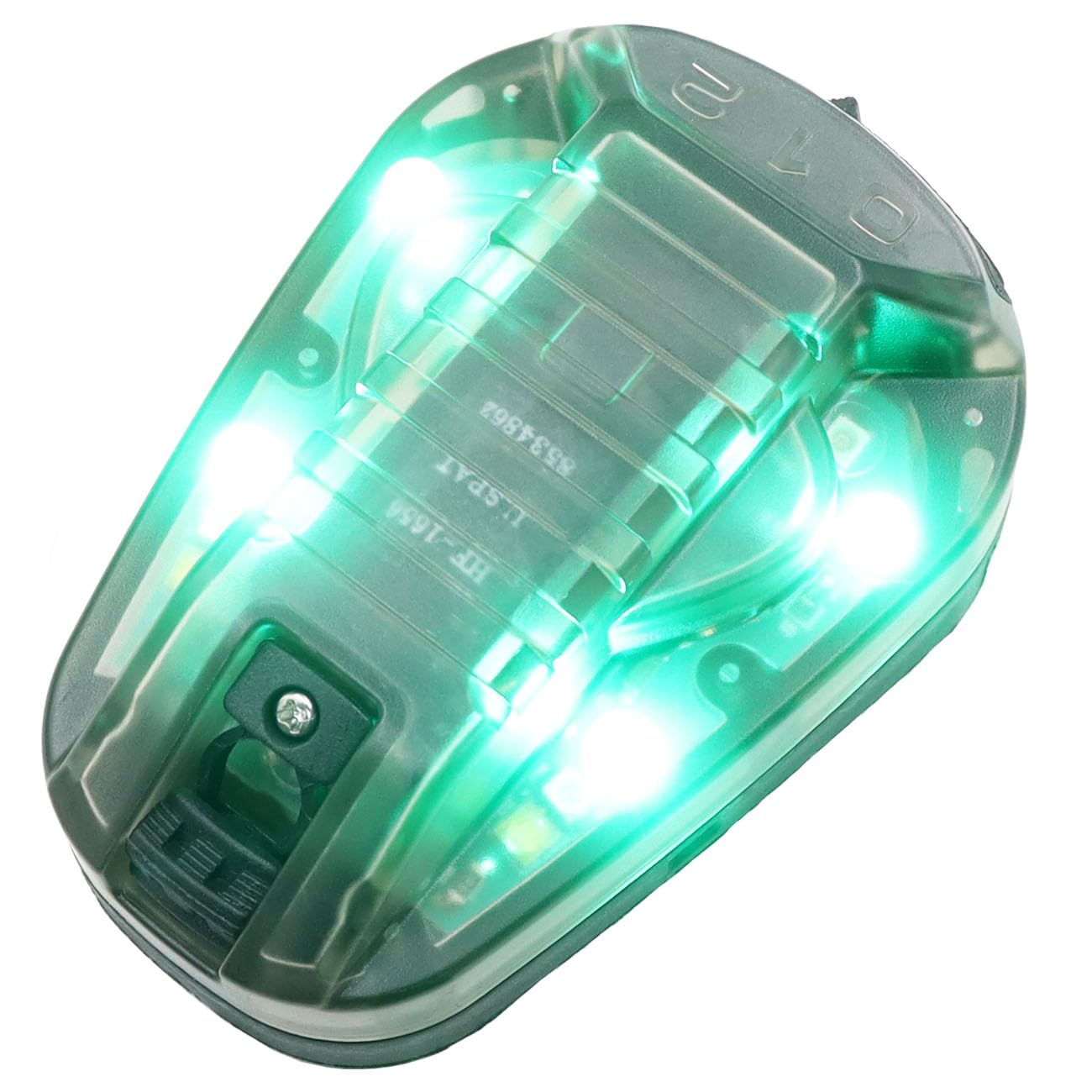 Jmtac Tactical IR Strobe Helmet Light Military Identification Light with Visible LED + White Strobe Survival Signal Light (Black-Green), EX832