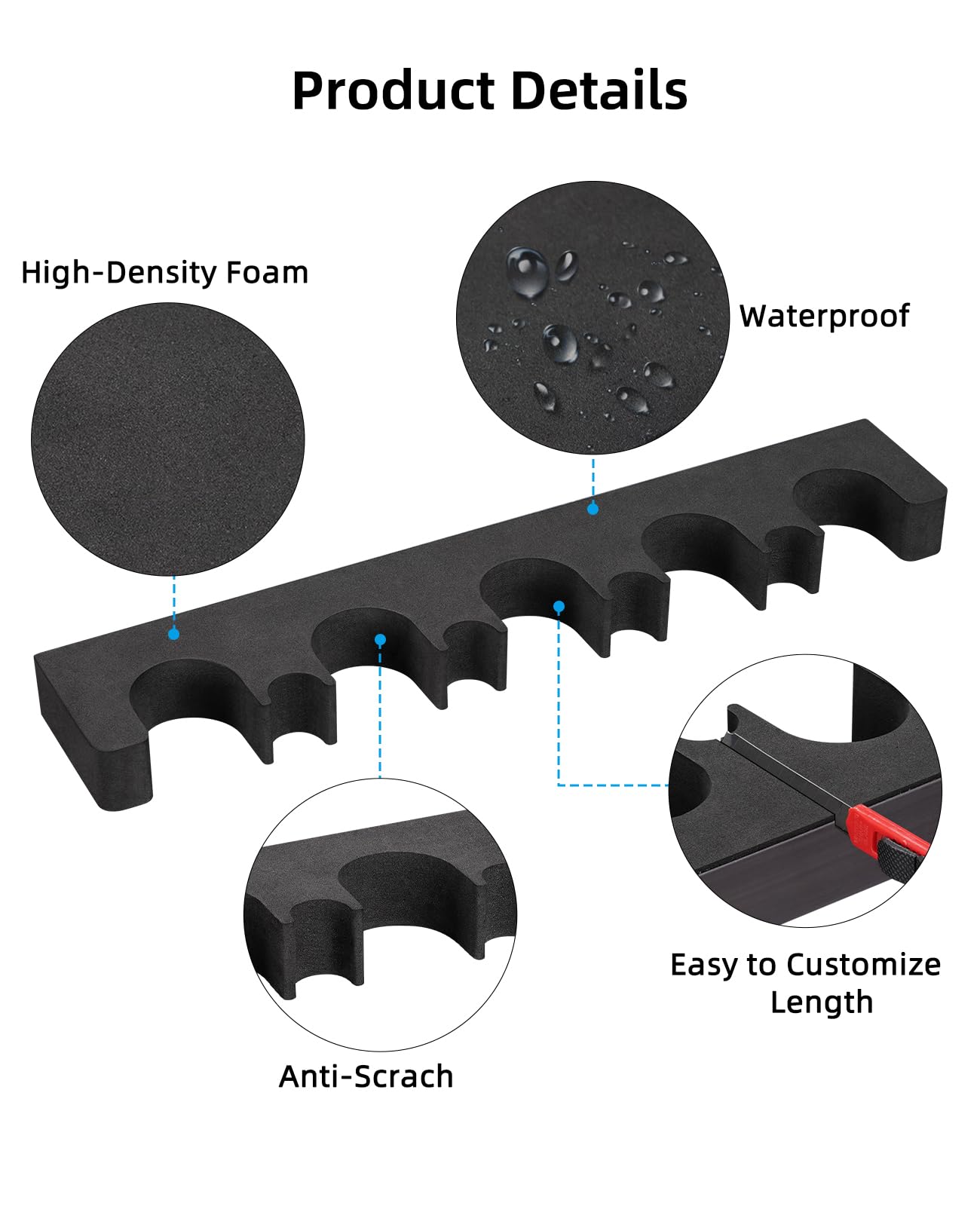 EZshoot Indoor Foam Gun Rack for Storage Rifle Rack with Magnetic Strip Gun Safe Cabinet Accessories Shotgun Holder Quick Access Rack for Outdoor