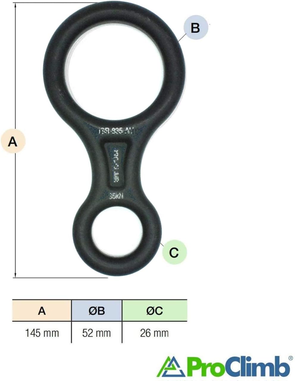 35 kN Fall Rescue Figure 8 Aluminum Descender Rigging Plate Heavy Duty Belay Device (Silver)