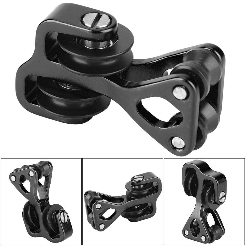 Glide Cable Slide, Aluminium Alloy Archery Cable Slide String Splitter Roller Glide Archery Cable Slide (Black)