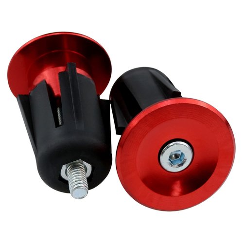 Yocimango 2pcs Handlebar plug Bicycle handlebar end cover Aluminum handle plug for mountain bike Suitable for mountain bike road bike without logo（Red）