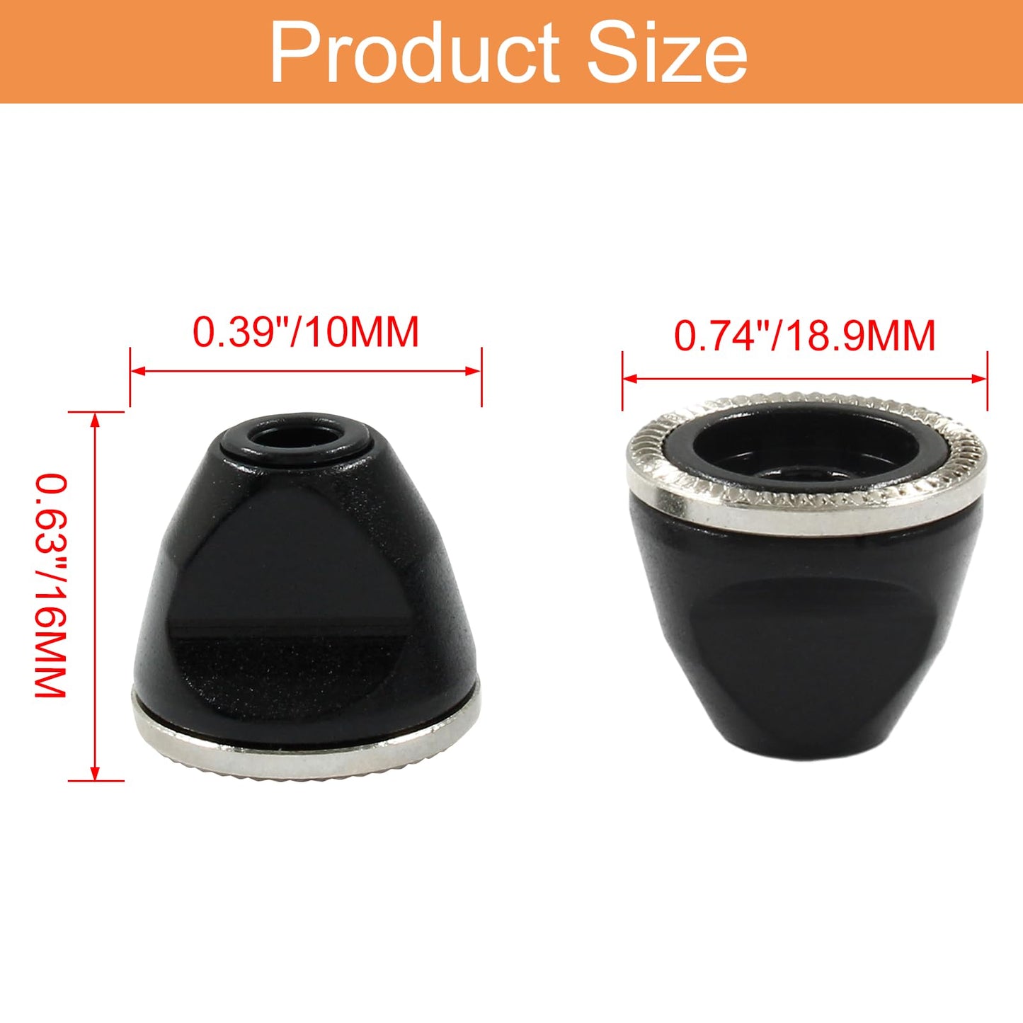 Hitefu 2PCS Mountain Bicycle Quick Release Lever Nut, M5 Screw Non-Slip Nut for Mountain Bike, Ideal for Fixed Gear Road Bike Modifications