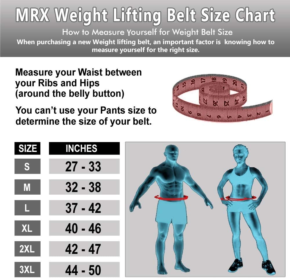 MRX Powerlifting Leather Belt 4" Wide 10mm Thickness Training Fitness Back Support Bodybuilding Belts with Steel 2 Prong Buckle