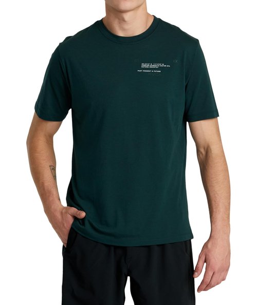 RVCA Mens Sport Regular Fit Athletic Breathable Tees - Reflective Base (Oil Green, XX-Large)