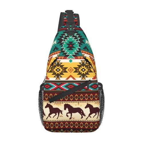 Majoug Horse Sling Bag Crossbody Sling Backpack Bags for Women Men Mentravel Hiking Casual Daypacks Chest Shoulder Bag Christmas Halloween Gifts