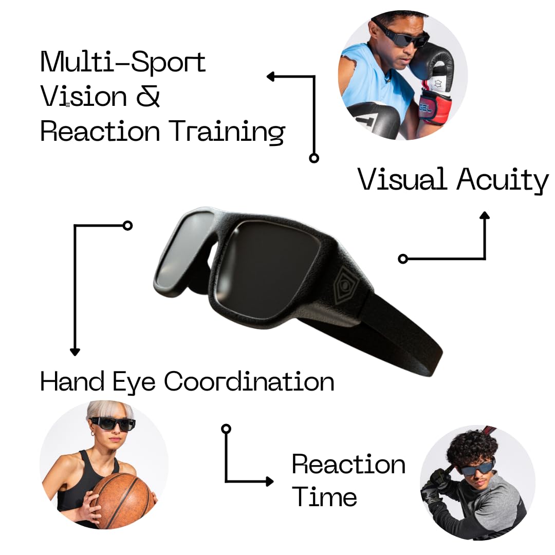 Applied Vision Sports Vision Training Strobe Glasses - Sports Reaction Training. Reflex and Hand-Eye Coordination Tool