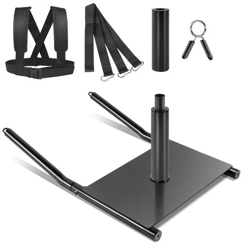 PLAYAPUT Weight Sled, Workout Sled, Adjustable Shoulder Straps Weight Sleds for Training,Sled Push Gym Equipment for Strength, Power, Speed Training Suitable for 1" & 2" Weight Plate