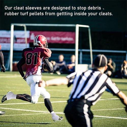 TEQIN Football Spats Cleat Covers, Elastic Football Spats for Cleats, Seamless Cleats Wraps for Football, Baseball, Soccer, Field Hockey White