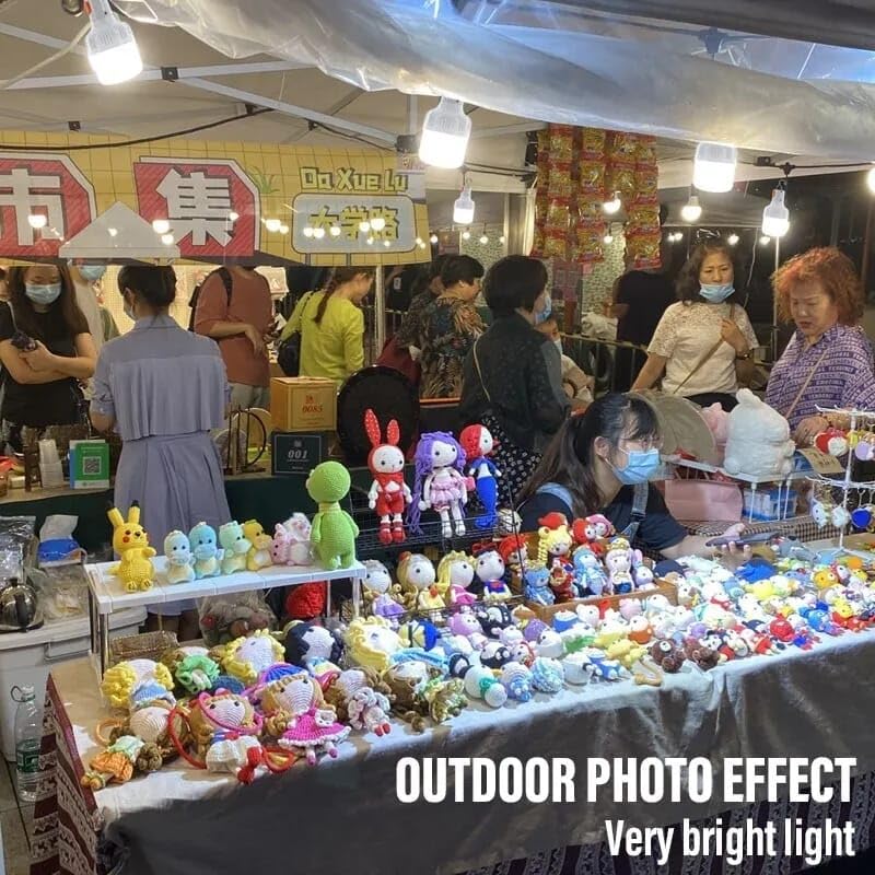 Generic Multifunctional USB Charging Emergency LED Bulb High Brightness 60W Energy Saving Commercial LED Bulb Hook Camping Fishing Portable Lantern, White