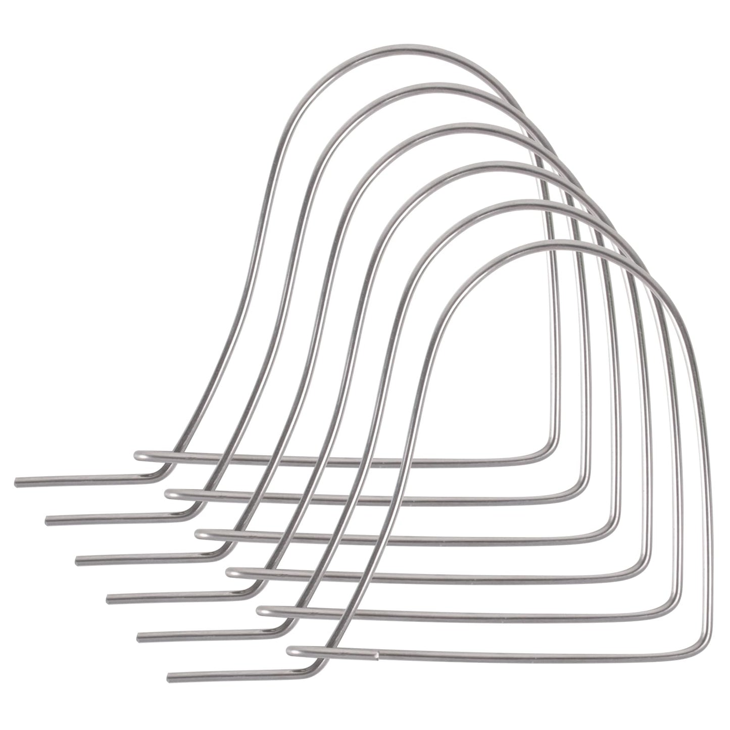 A1FISHER 6PCS Stainless Steel Bait Pin Combo 4.5" for Rigging Bait in Crab Trap, Silver