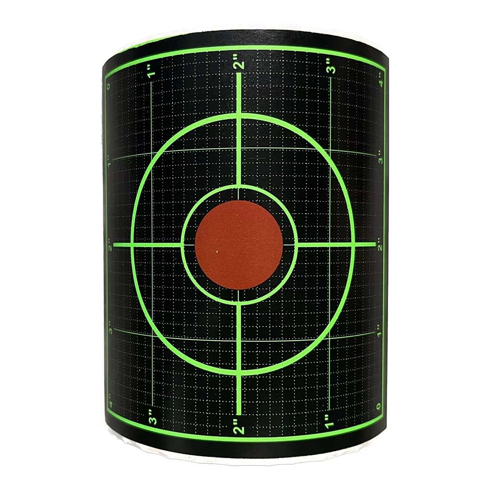 4”X 200 Stickers Fluorescent Green Splatter Paper Targets with Precision Scales, Dark Grid Bottom line Calibration and Shooting Practice Splatter Target