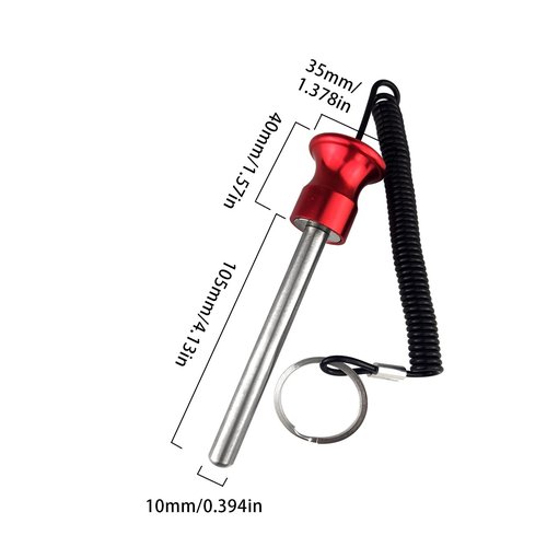 Weight Stack Pin, Aluminium Alloy Quick Release Pin Magnetic Strength Training Screw Bolt Strength Training Equipment for Fitness Equipment Pin Training (Red)