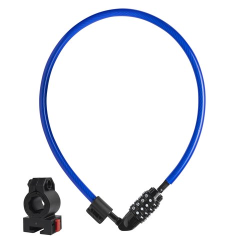 DocksLocks Security Cable Lock Set, Resettable Combination Lock, Mounting Bracket, Portable and Compact for Bikes, Scooters and More, 4ft