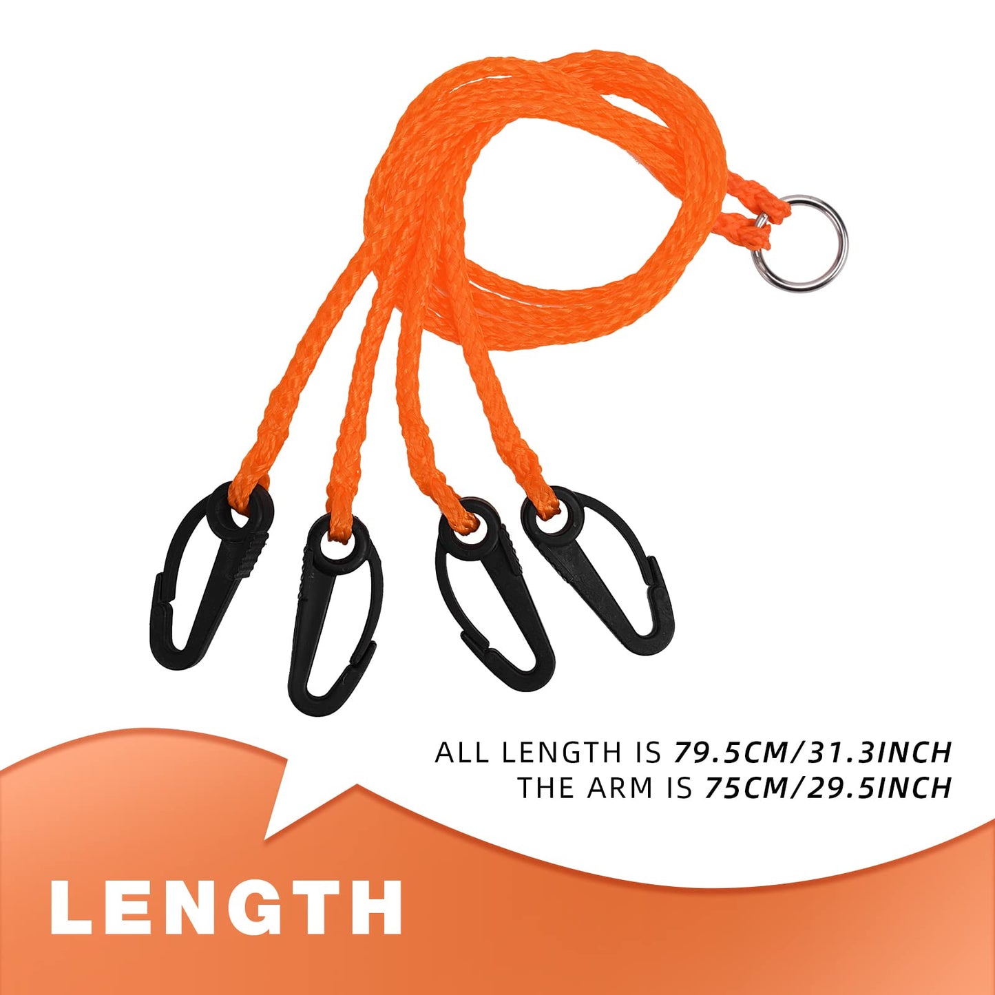 A1FISHER 4 Arm Crab Trap Harness with Durable Plastic Hooks for Sailing Fishing Red 3 Packs