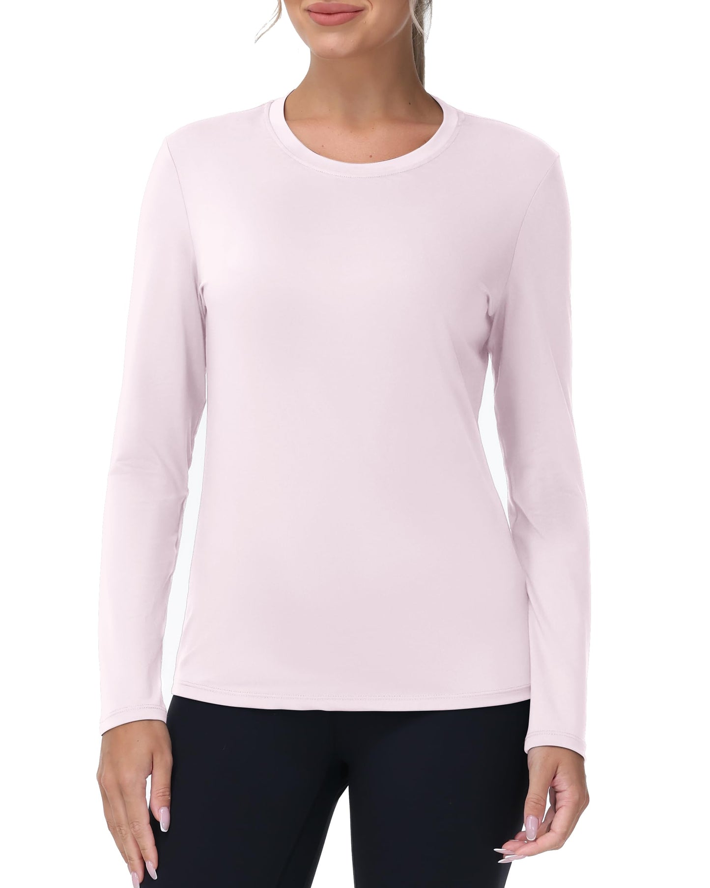 isnowood Women's Sun Protection Long Sleeve Shirts, UPF 50+ UV Swim Rash Guard Shirt, Lightweight Workout Hiking Running Tops