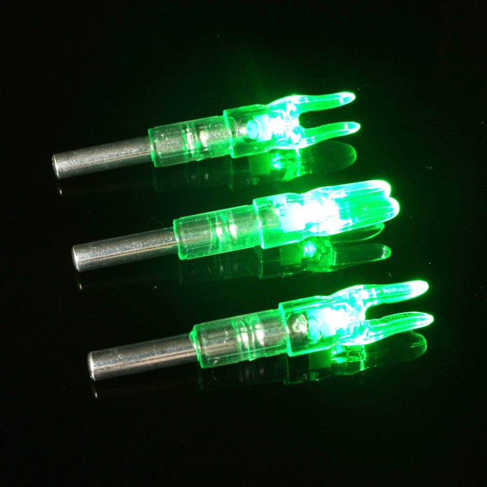 9PCS S Lighted Nocks for Arrows with .244 Inside Diameter Automatic Compound Bow Arrow Nocks for Hunting Shooting