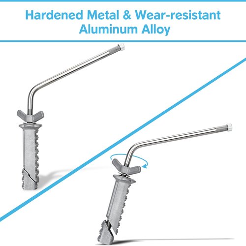 TOPOWN Aluminum Marine Kettle Power Grip Fish Rod Holder Mount-Fits Standard Cylindrical Rod Holders with an Internal Rubber Sleeve Boat Grills with Rod Holder Mount Marine Rod Holders