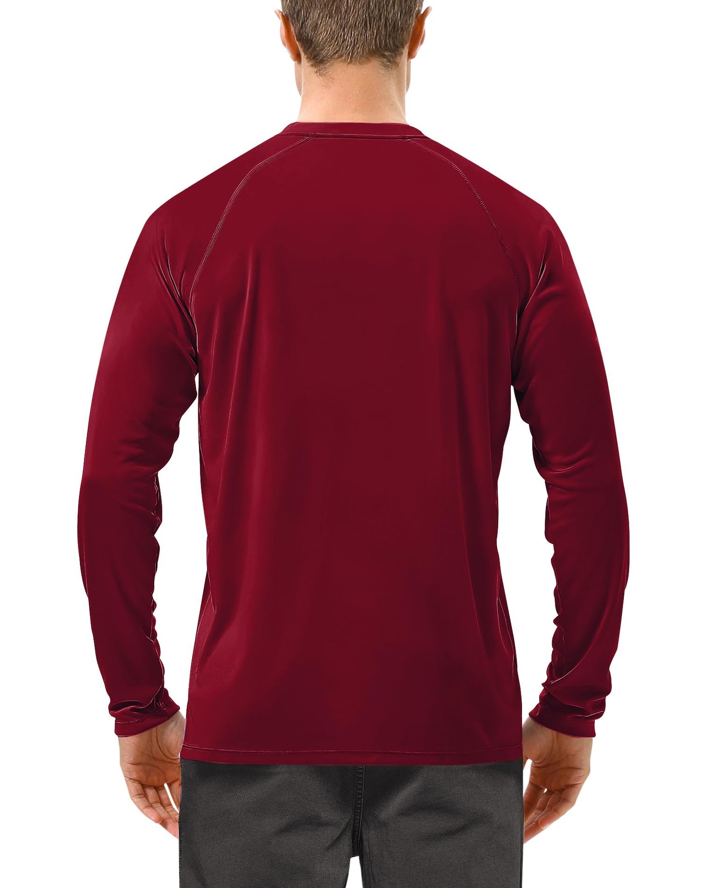 Roadbox Mens UPF 50+ UV Sun Protection Shirts Outdoor Long Sleeve SPF Rash Guard for Fishing Hiking Swimming Running