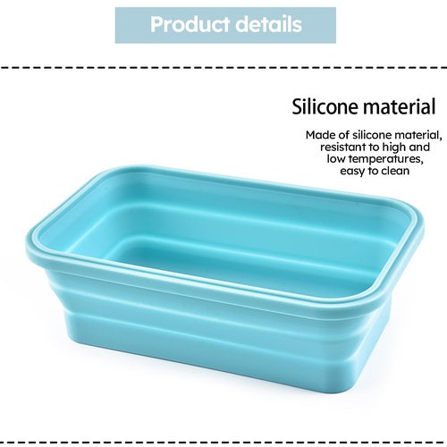 RoseFlower 3PCS Collapsible Bowl Sets, Portable Silicone Collapsible Bowls for Camping, Camping Dishes with Lids for for Microwave, Dishwasher, Freezer, Camping Bowls for Travel and Picnic(Blue)