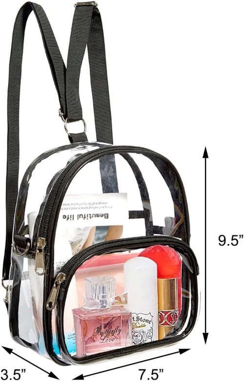 COVAX Heavy Duty Clear Backpack, Large Transparent Clear Bookbag, See Through Backpack for College, Work, Security Travel & Sports