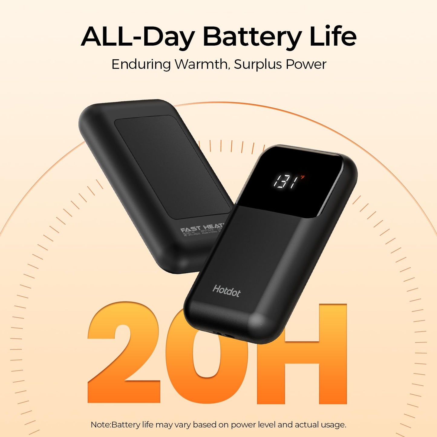 AI Hand Warmers Rechargeable 2 Pack, 4 Heat Levels (104–131°F), Real-Time Temp & Battery Display, Electric Hand Warmers, Fast Heating, Fits in Gloves/Pocket, Gifts for Women & Men