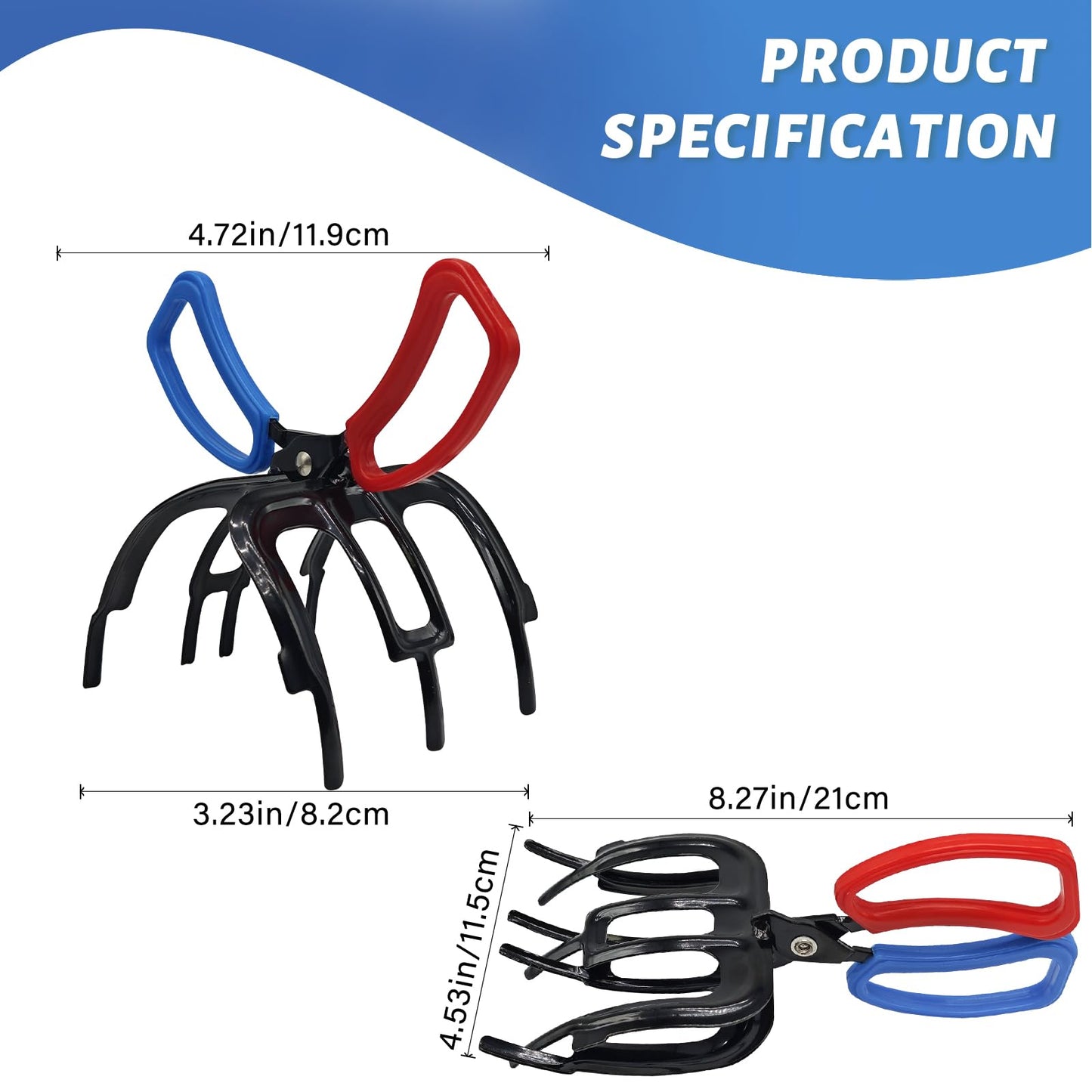 3 Claw Fish Gripper, 2024 Upgraded Metal Fishing Pliers Gripper, Multifuctional Fish Grippers for Fishing, Fish Grabber Tool for Most Freshwater Fish and Crab