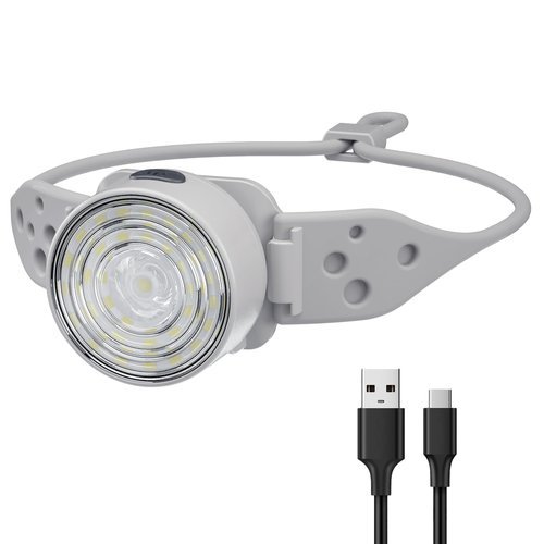 SEVENKA Rechargeable Headlamp with Red Light, Outdoor Camping Headlamps with Adjustable Silicone Headband, 2oz Lightweight Headlamp Flashlight, 45° Pivotable Head