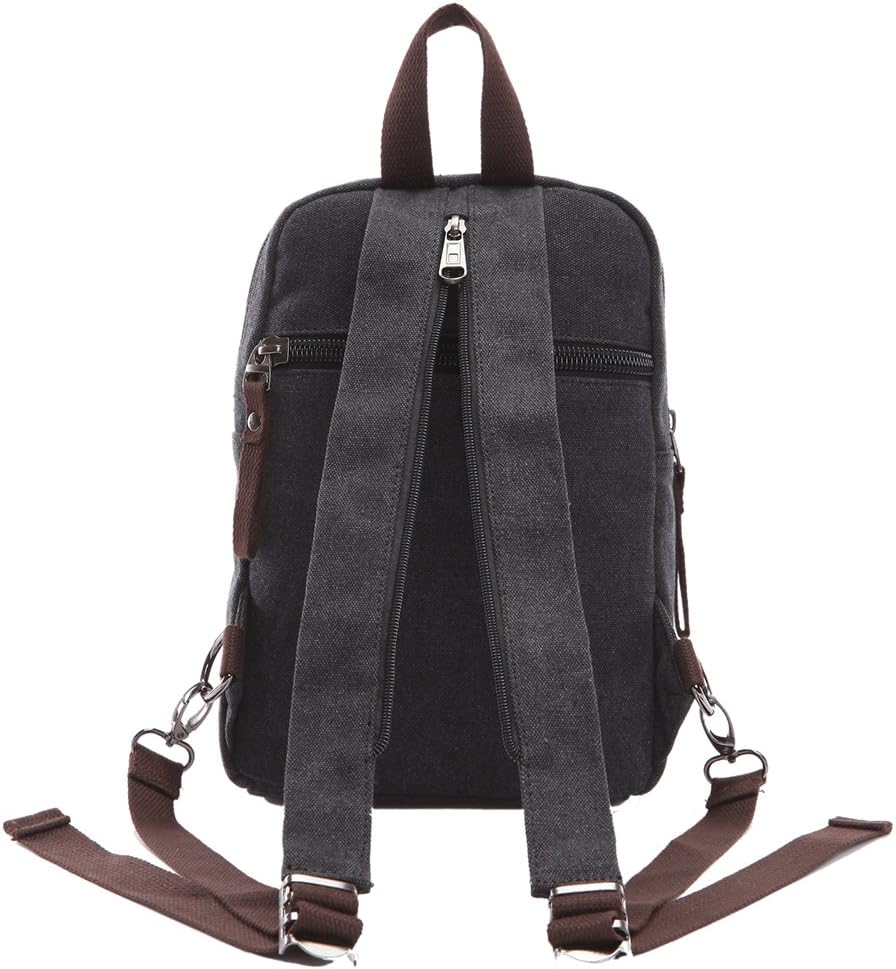 Arbag Small Cute Backpack Vintage Casual Canvas Shoulder Bag Daypack 8528bag,Grey