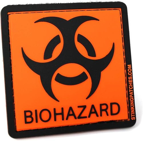 Biohazard PVC Tactical Morale Patch | Funny and Practical! Great for Tactical Diaper Bags!