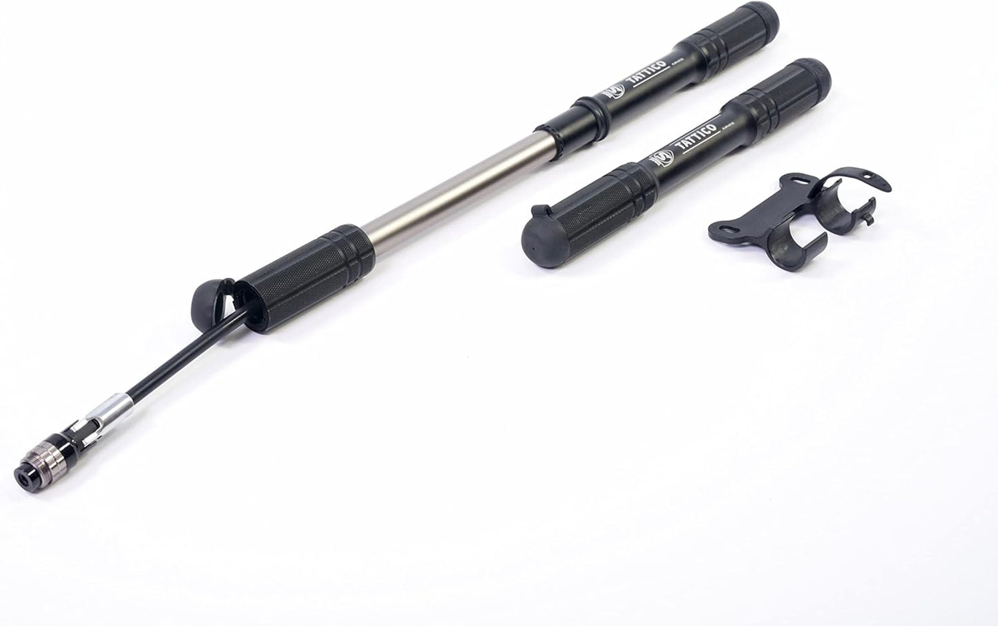 SILCA Tattico Mini Portable Pump for Bicycles with Integrated Hose, Chuck and Water Bottle Cage Mount