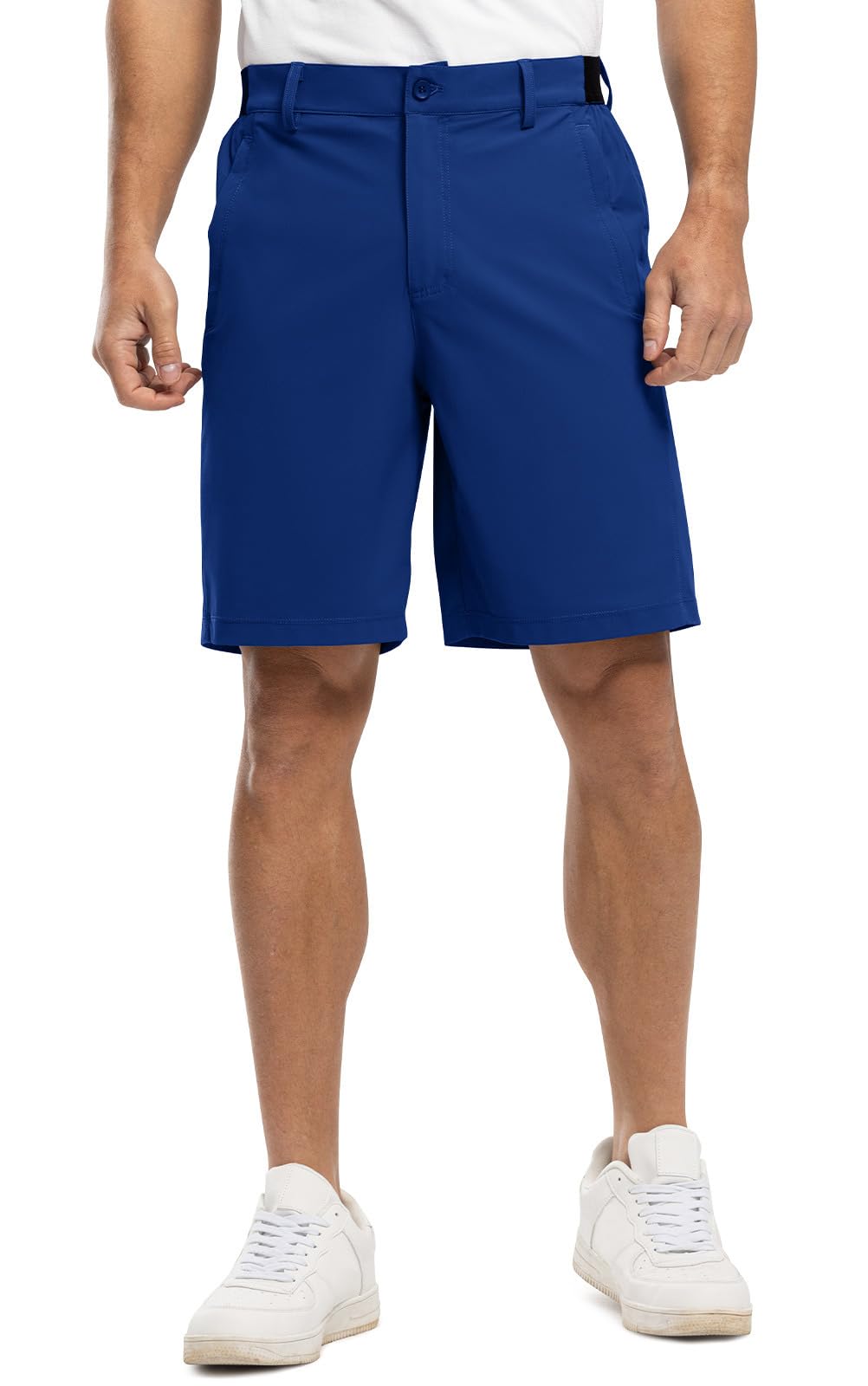 Rdruko Men's Golf Shorts Stretch Dry Fit 9" Lightweight Casual Dress Shorts with Pockets(Royal Blue, US 34)